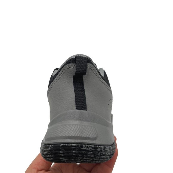 Under Armour Youth Boys Basketball Shoes Size 4Y Gray Black Lace Up Sneakers - Picture 10 of 16